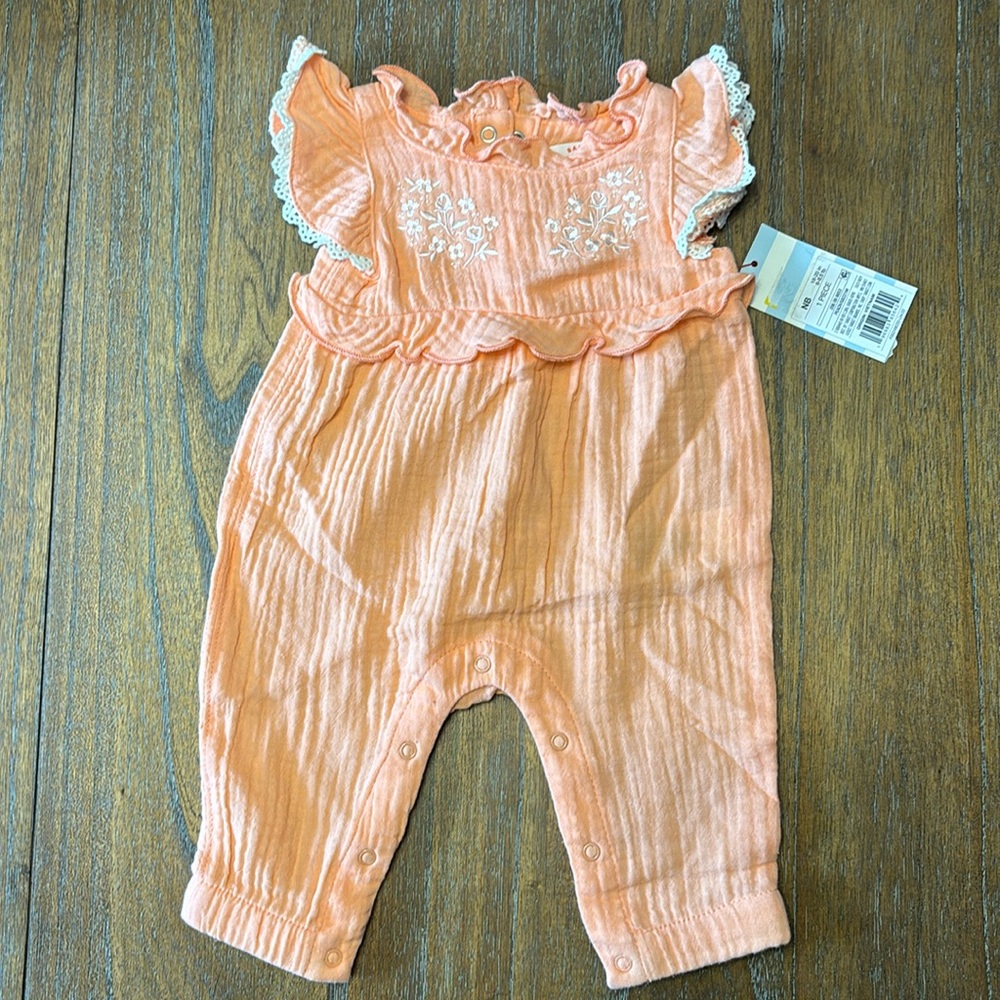 Cat and Jack Newborn Romper NWT